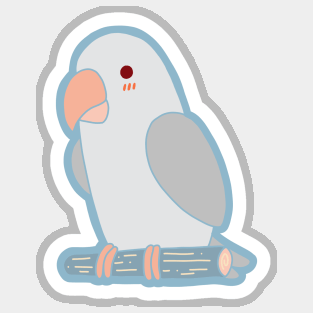 Cute Parrot - Gray Blue Sticker